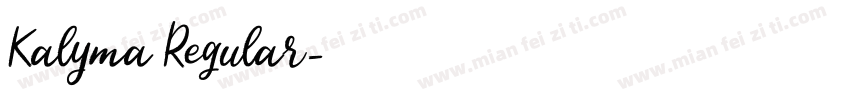 Kalyma Regular字体转换